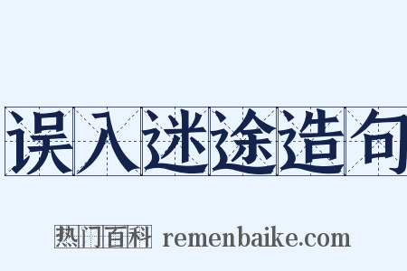 误入迷途造句是什么意思的图片